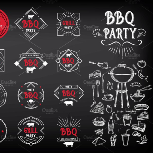 Bbq party badges main cover.