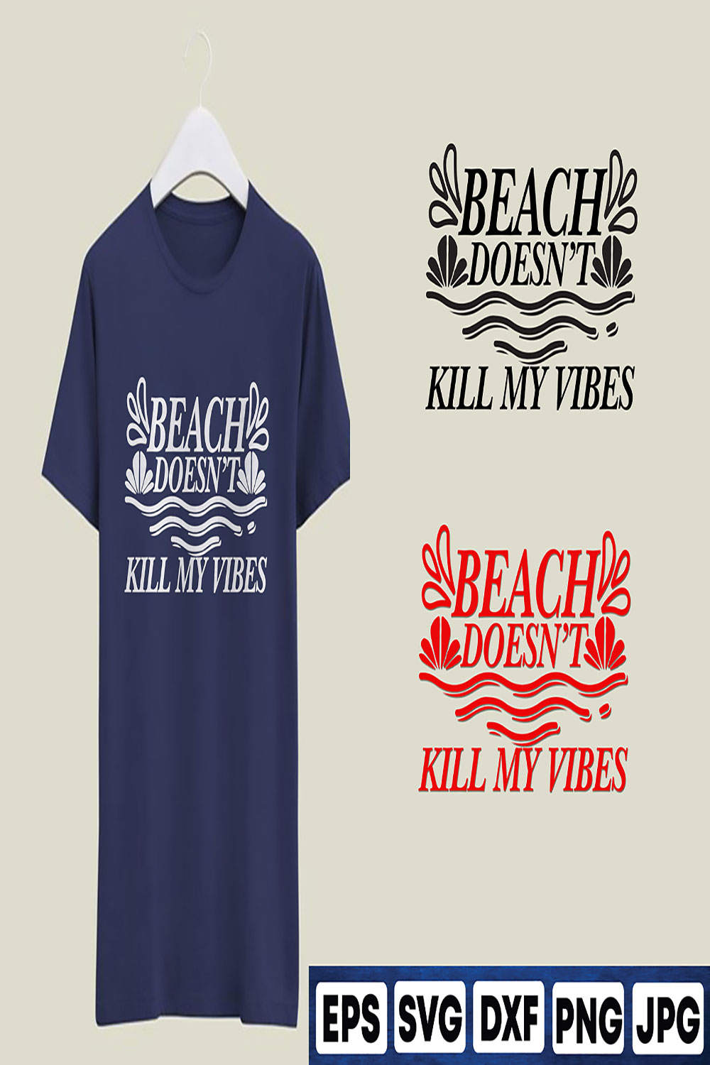 Beach don\'t kill my vibes pinterest preview image.