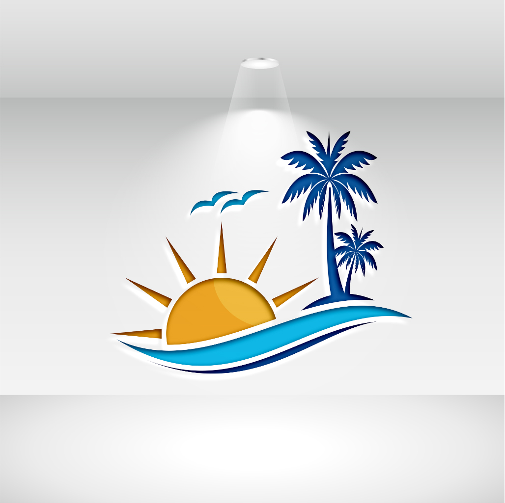 beach vector logo