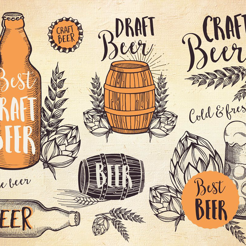 Beer doodle elements main cover.
