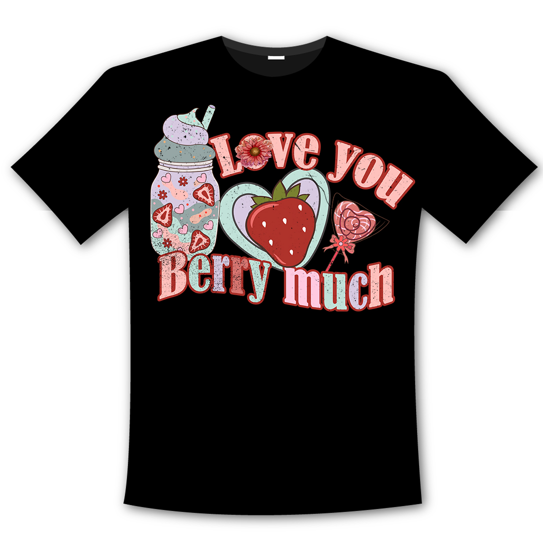 Retro Valentine’s Day T-Shirt Design image preview.