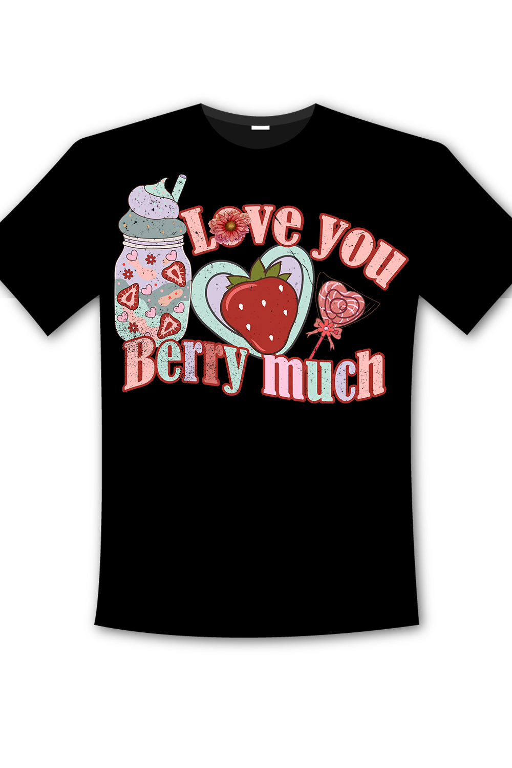 Retro Valentine’s Day T-Shirt Design pinterest image.