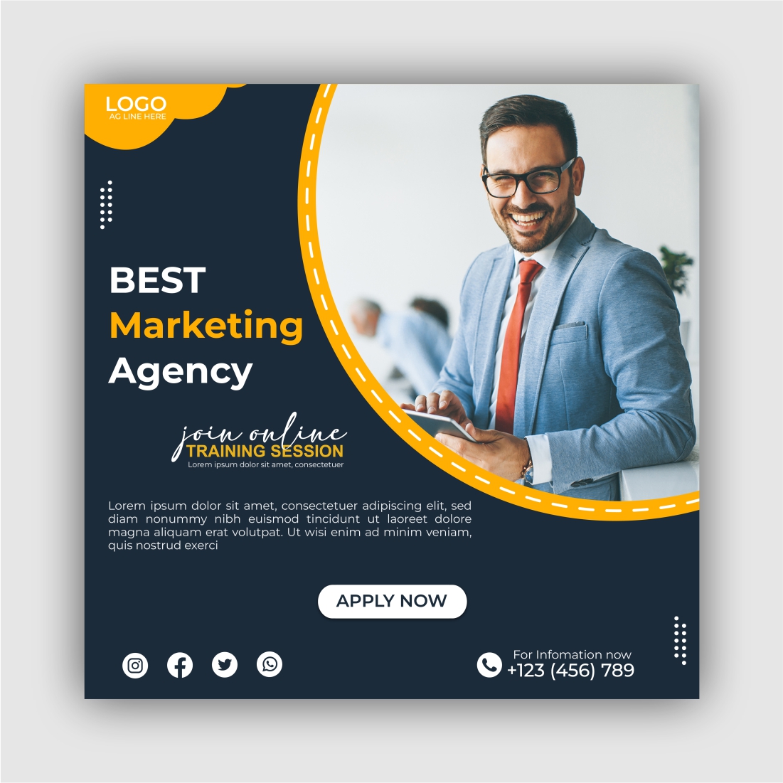 Best Marketing Agency Social Media Post cover image.