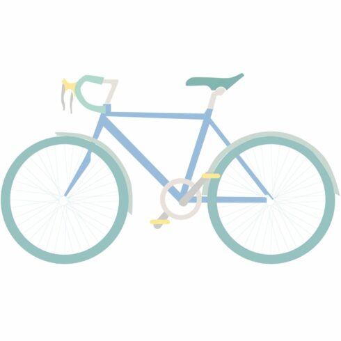 Bicycle on white background.