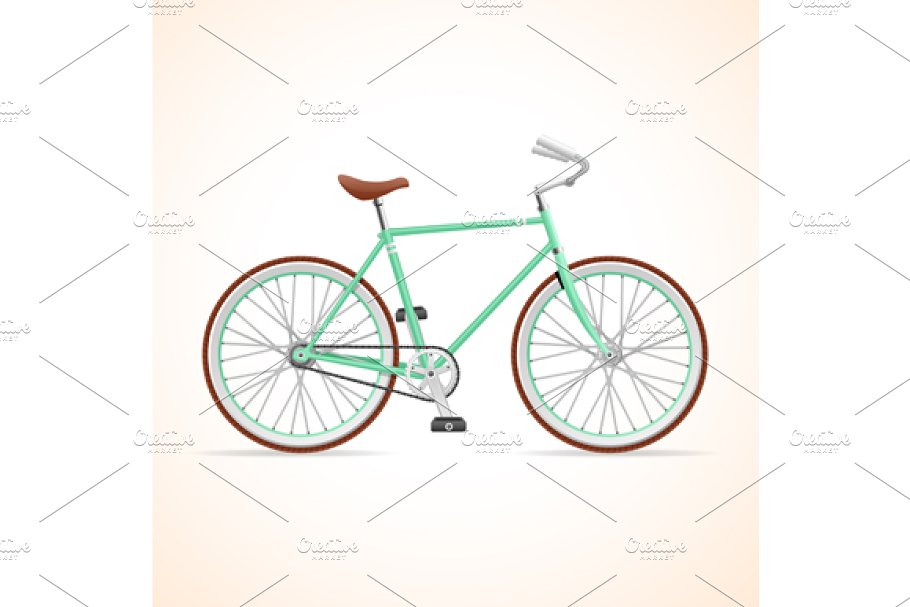 Green bicycle image.
