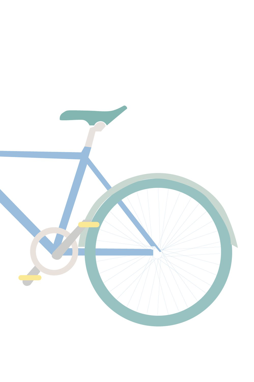bicycle on white background 480