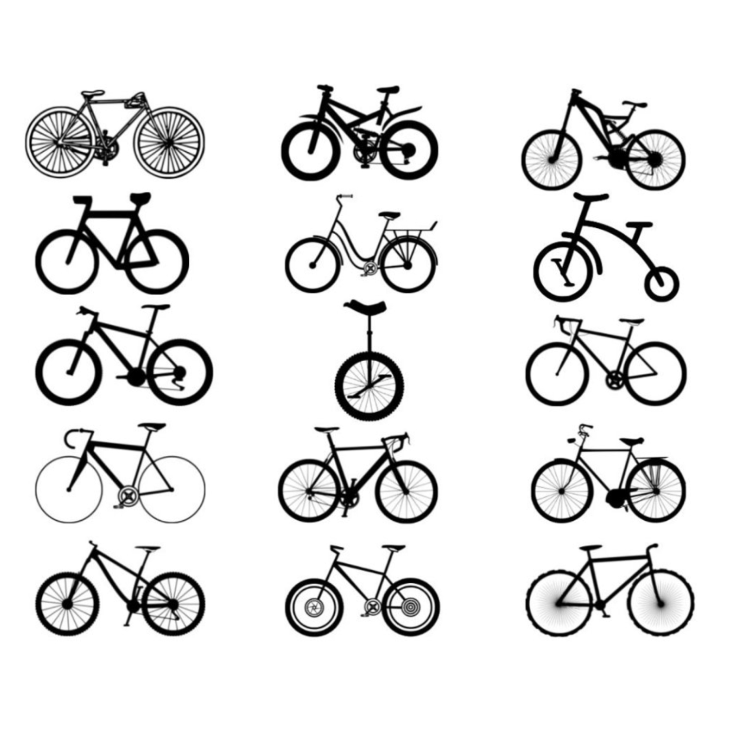 Bicycle Silhouette Vector.