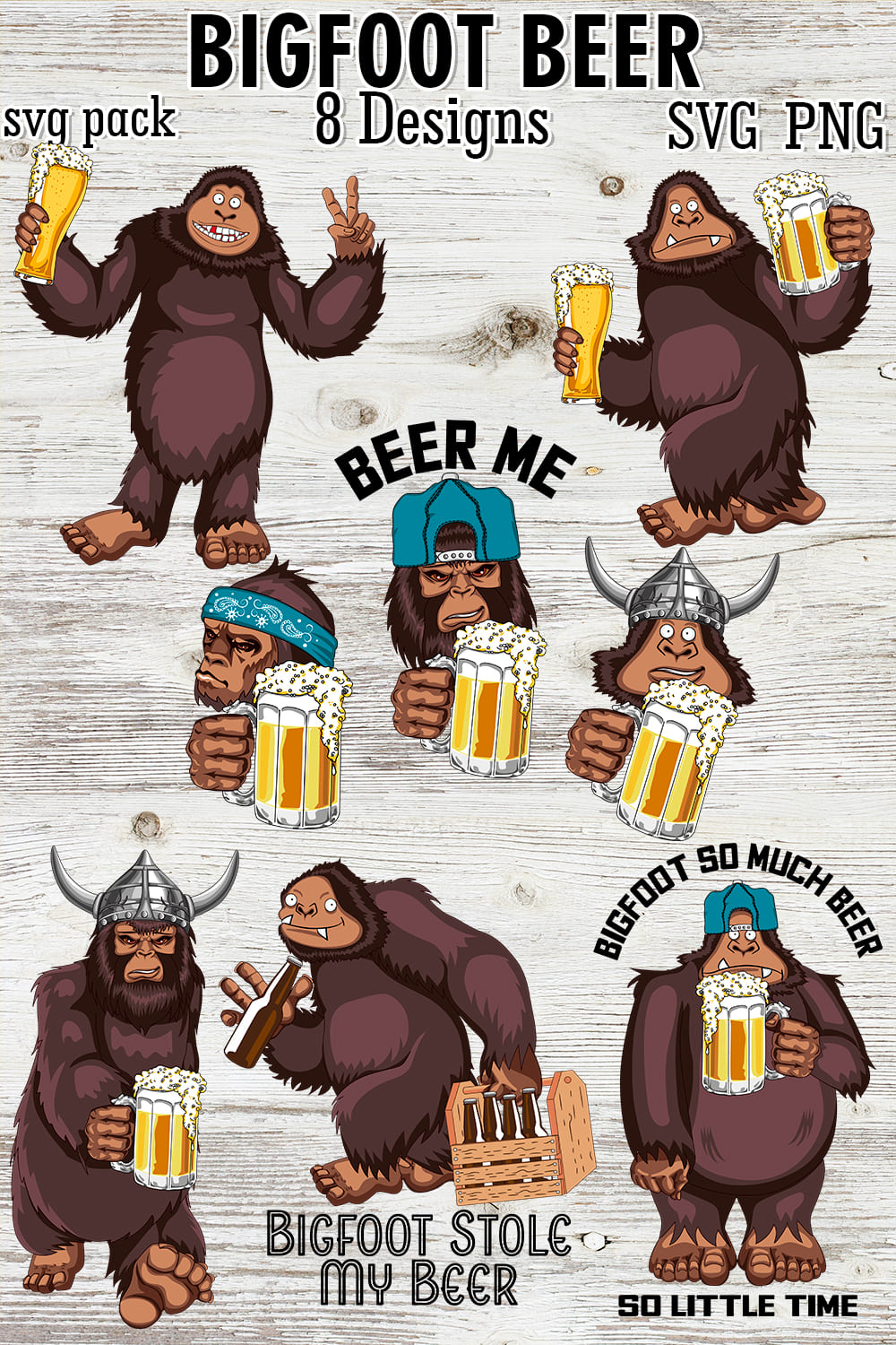 Bigfoot Beer SVG pinterest image preview.