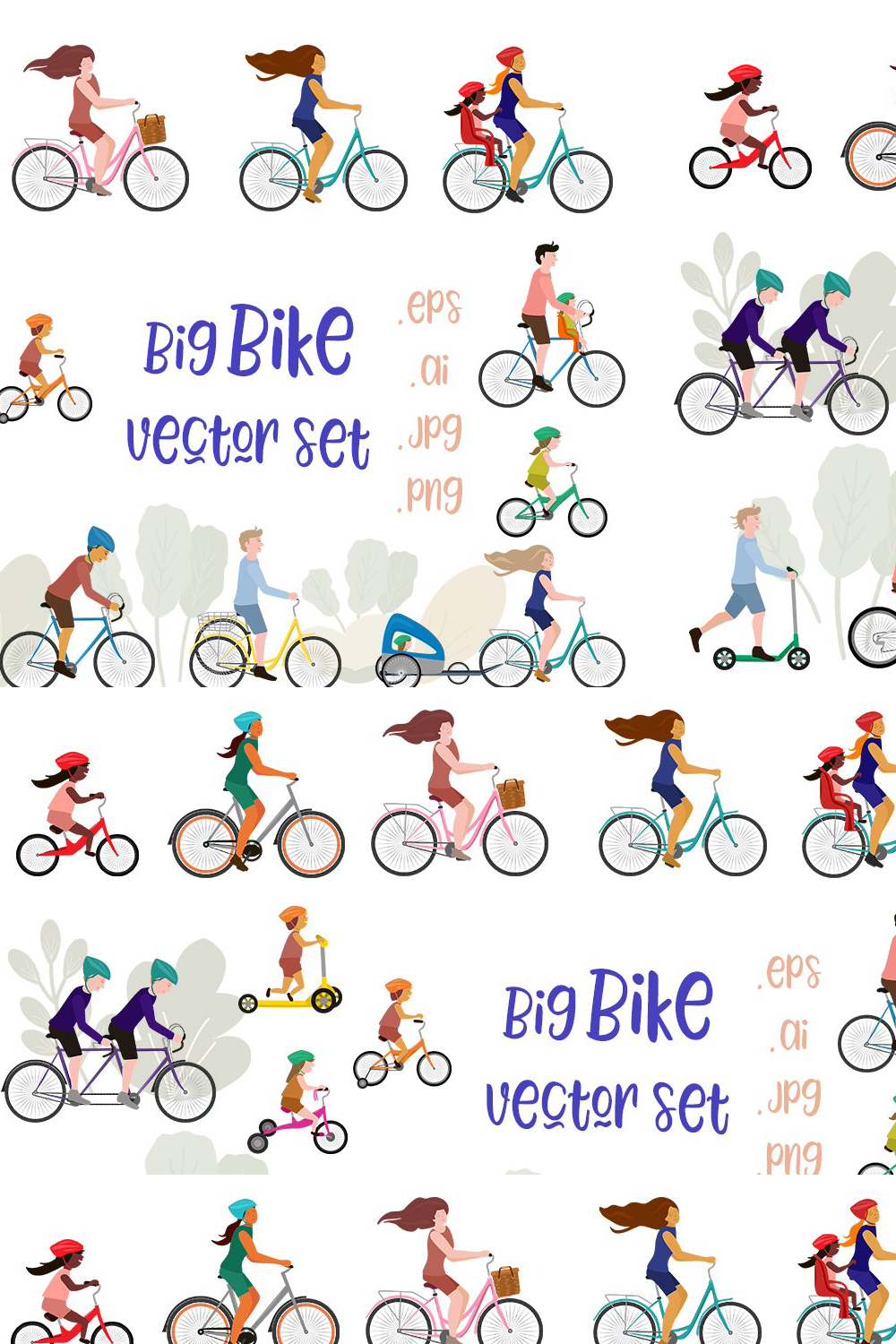 bike bicycle vector set pinterest 563