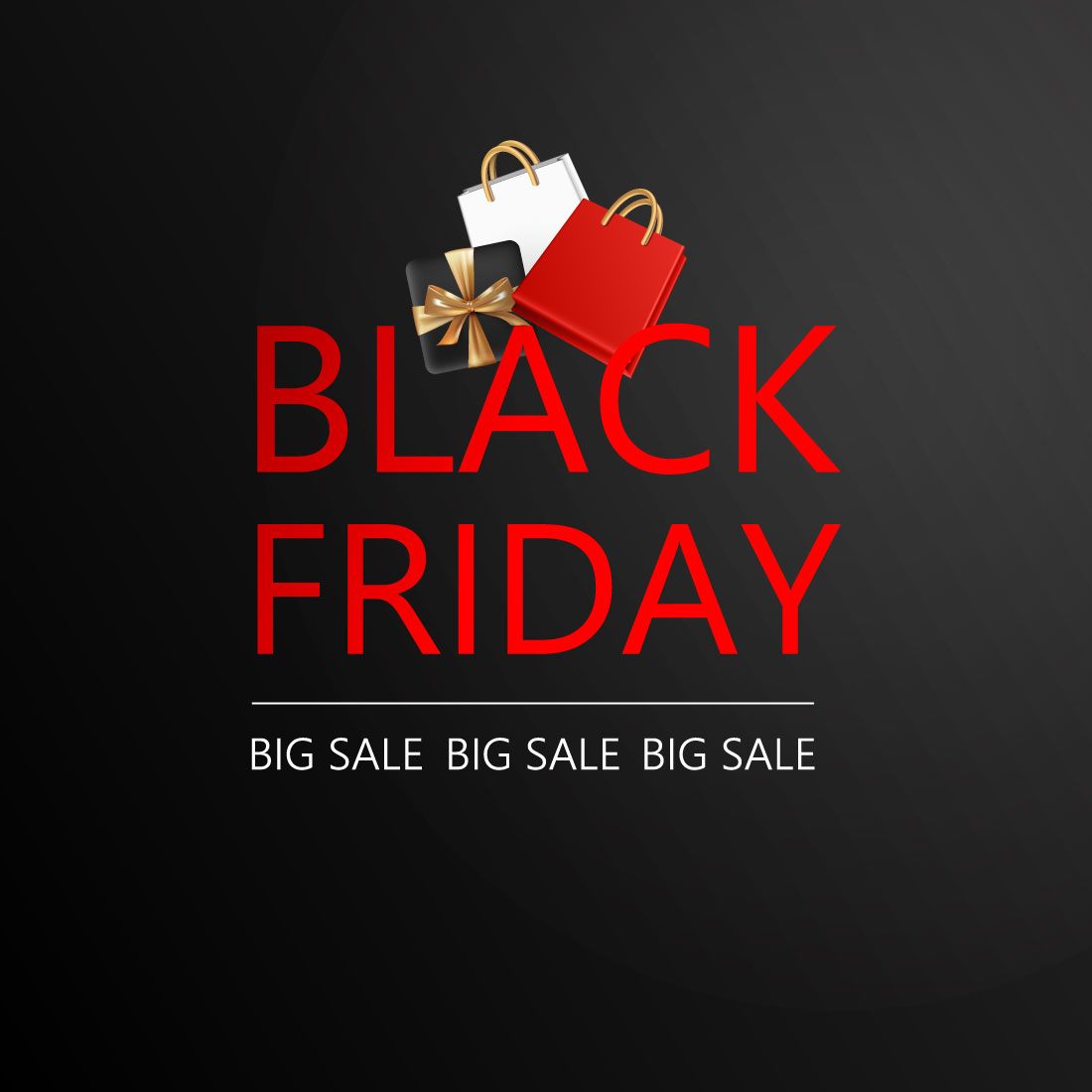 Stylish Black Friday Sale Banner Red Accent Set preview image.