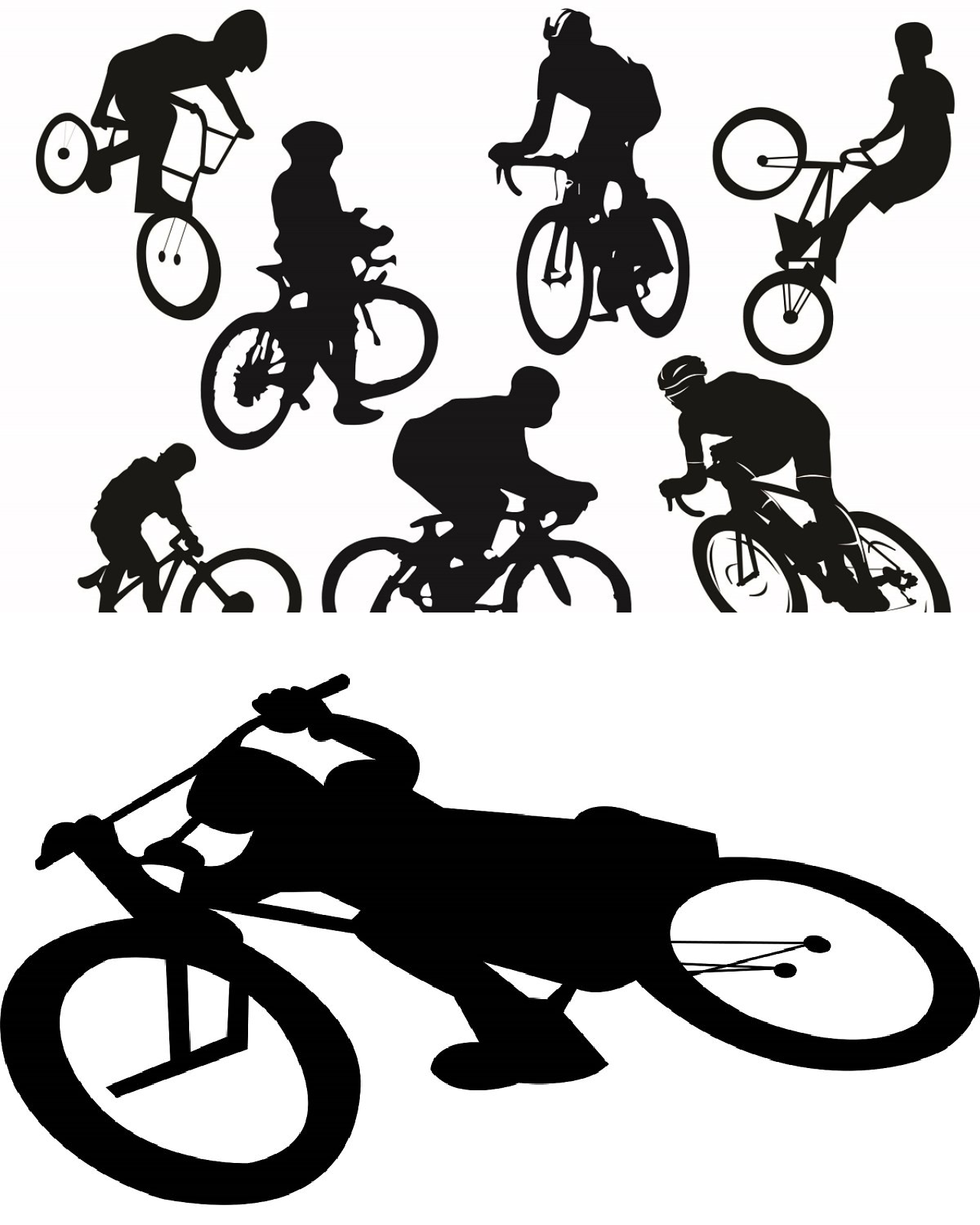 Bmx rider silhouette clipart pinterest image preview.