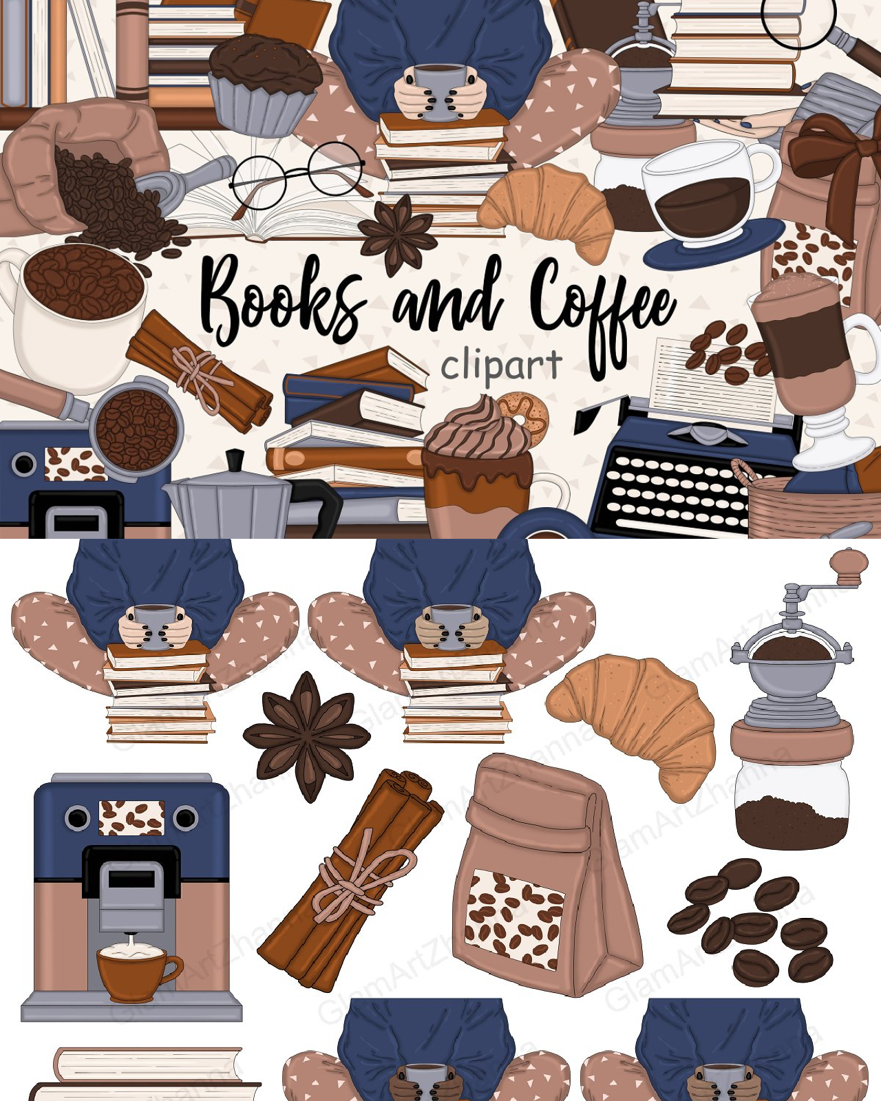 Books and coffee clipart pinterest image preview.