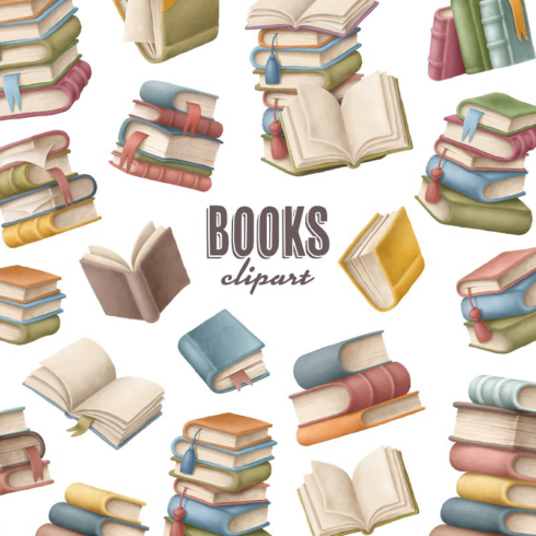 Books clipart collection main image preview.