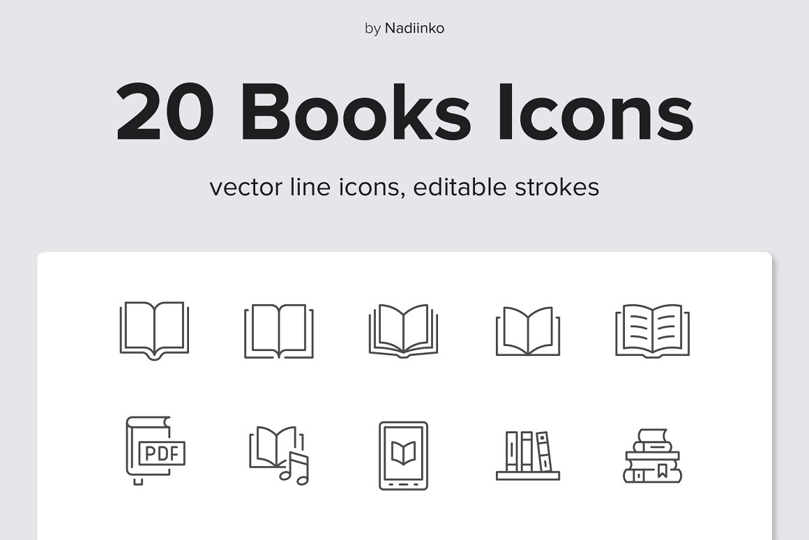 books line icons 852