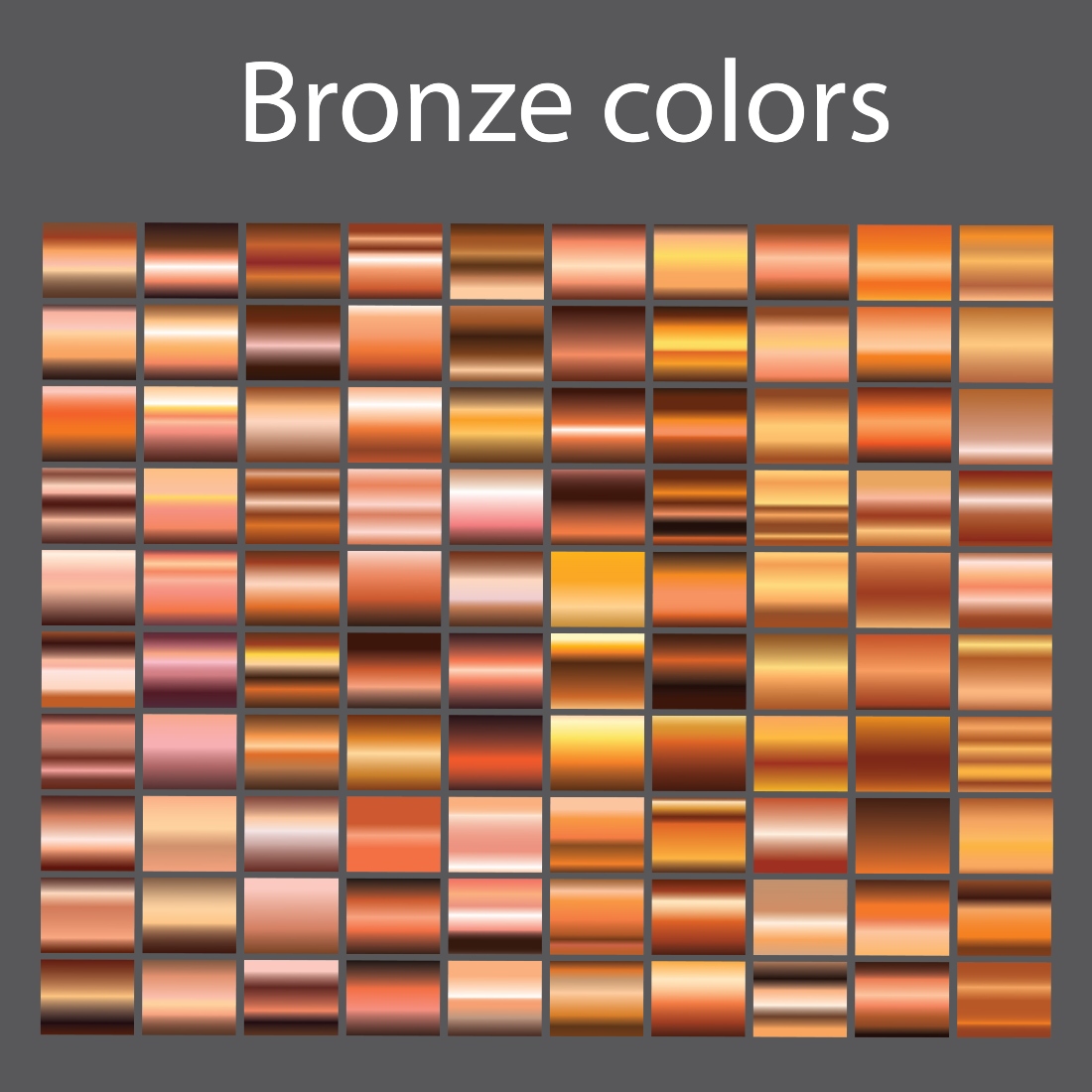 400+ Premium Gradient Colors Pack bronze colors preview.