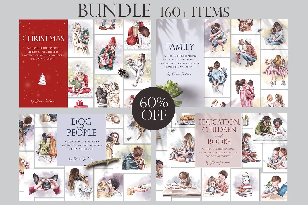 This bundle contains 160+ items with 60% off.