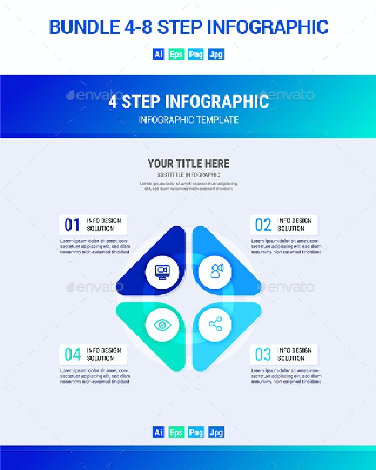 Bundle 4 8 step infographic pinterest image.