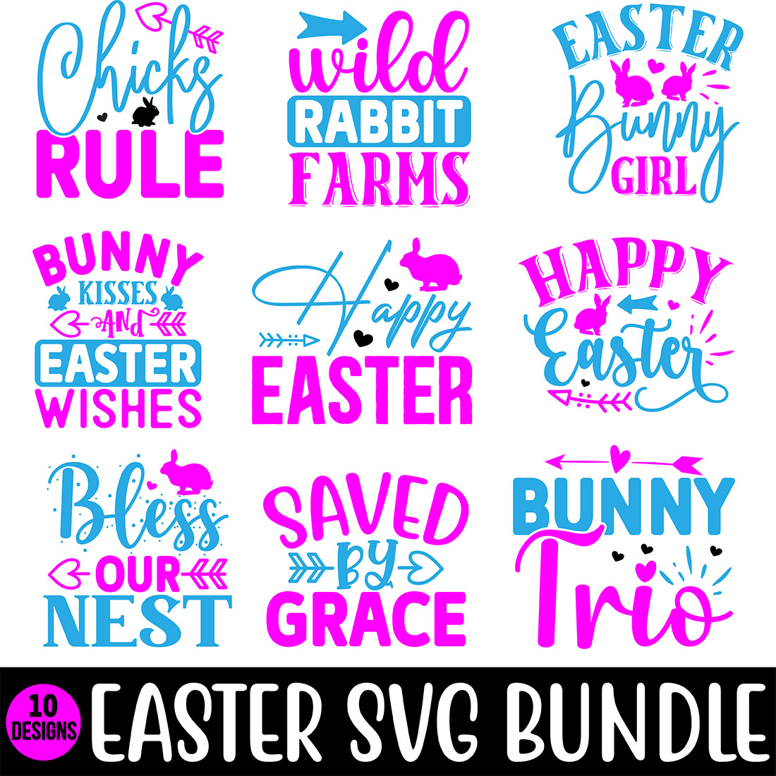 Easter SVG Bundle main cover.