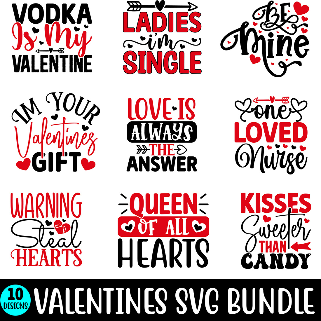 Valentines SVG Bundle main cover.