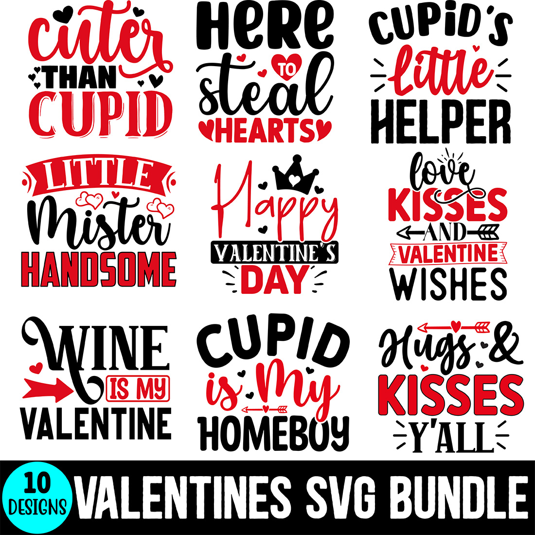 Valentines SVG Bundle main cover.