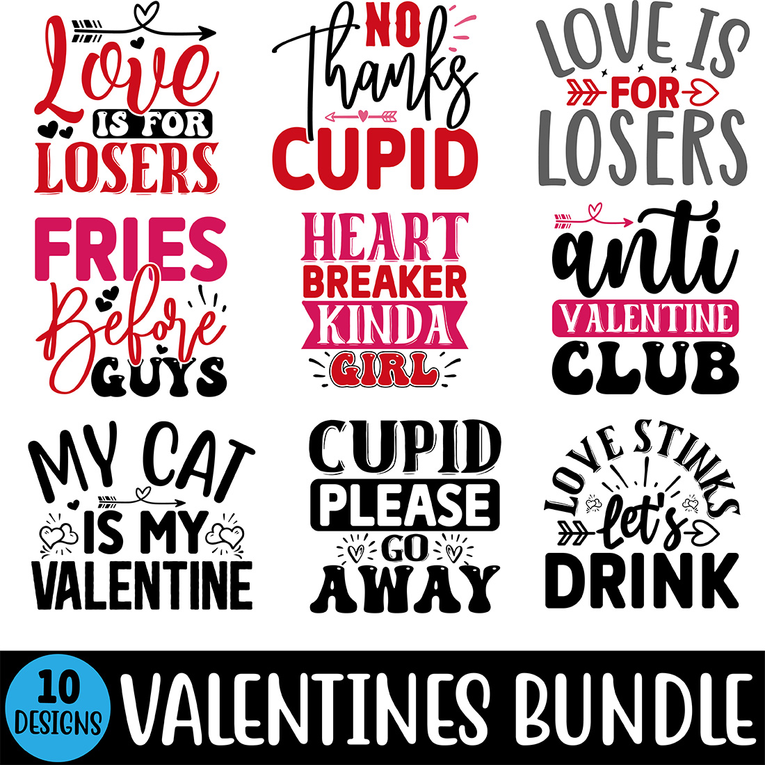 Valentines SVG Bundle main cover.