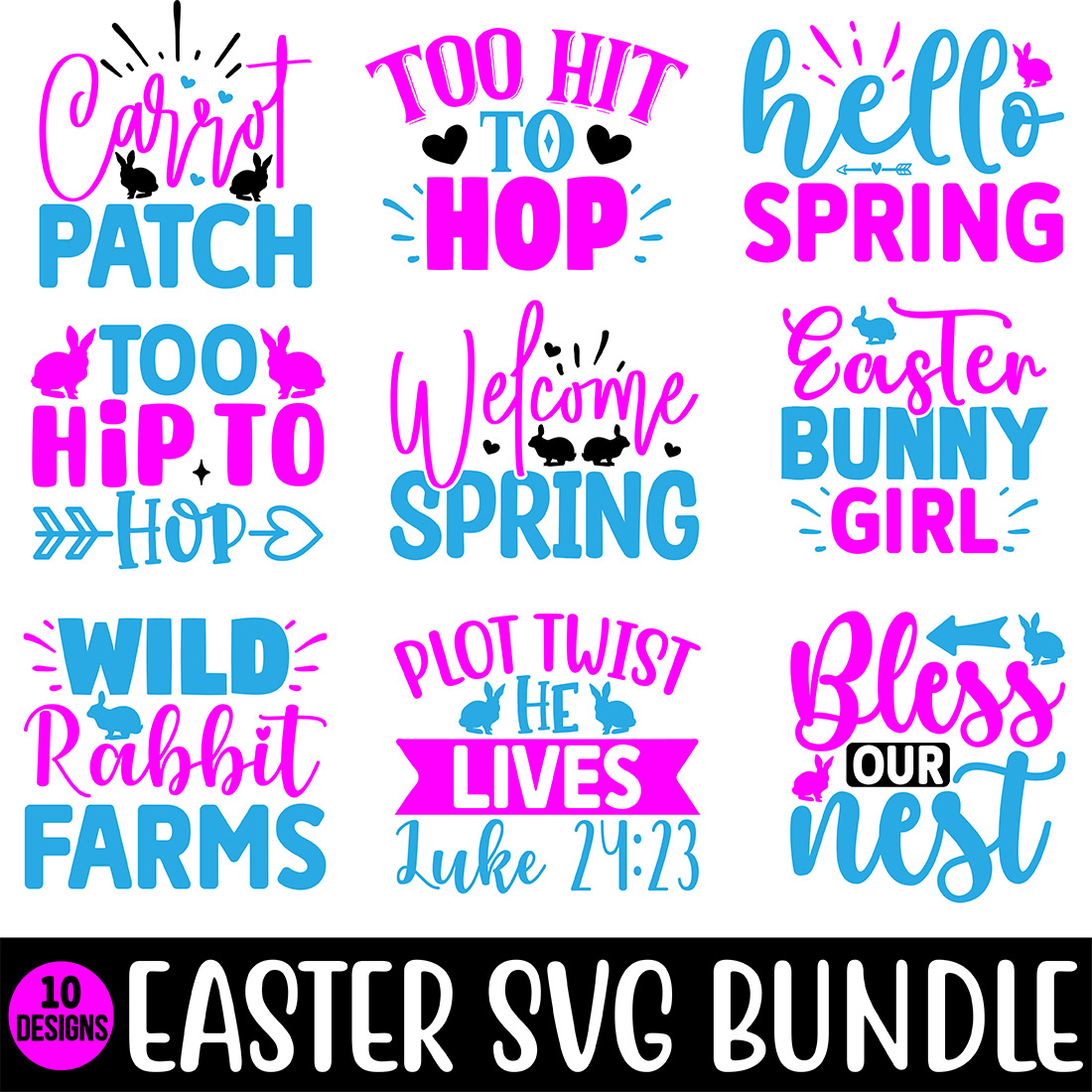 Easter SVG Bundle cover image.