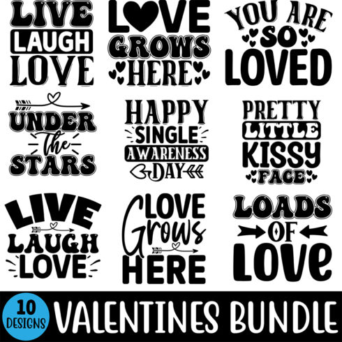 Valentines SVG Bundle main cover.