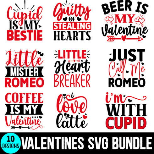 Valentines SVG Bundle main cover.