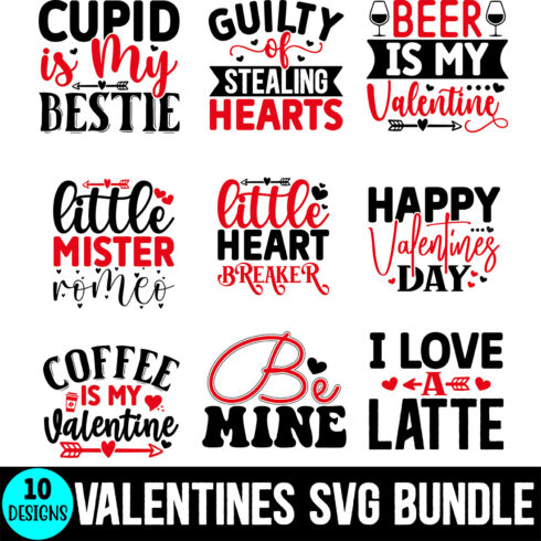 Valentines SVG Bundle main cover.