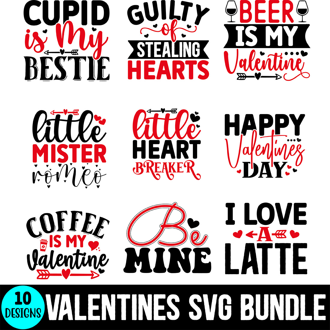 Valentines SVG Bundle main cover.