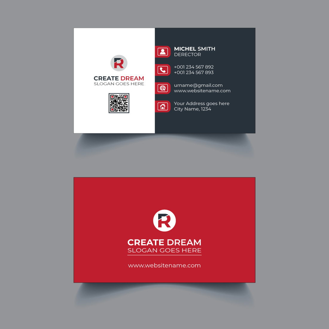 Creative Business Card Template Design preview.