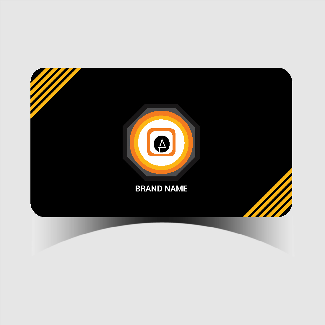 Creative Dark and Yellow Business Card Design Template Cover.