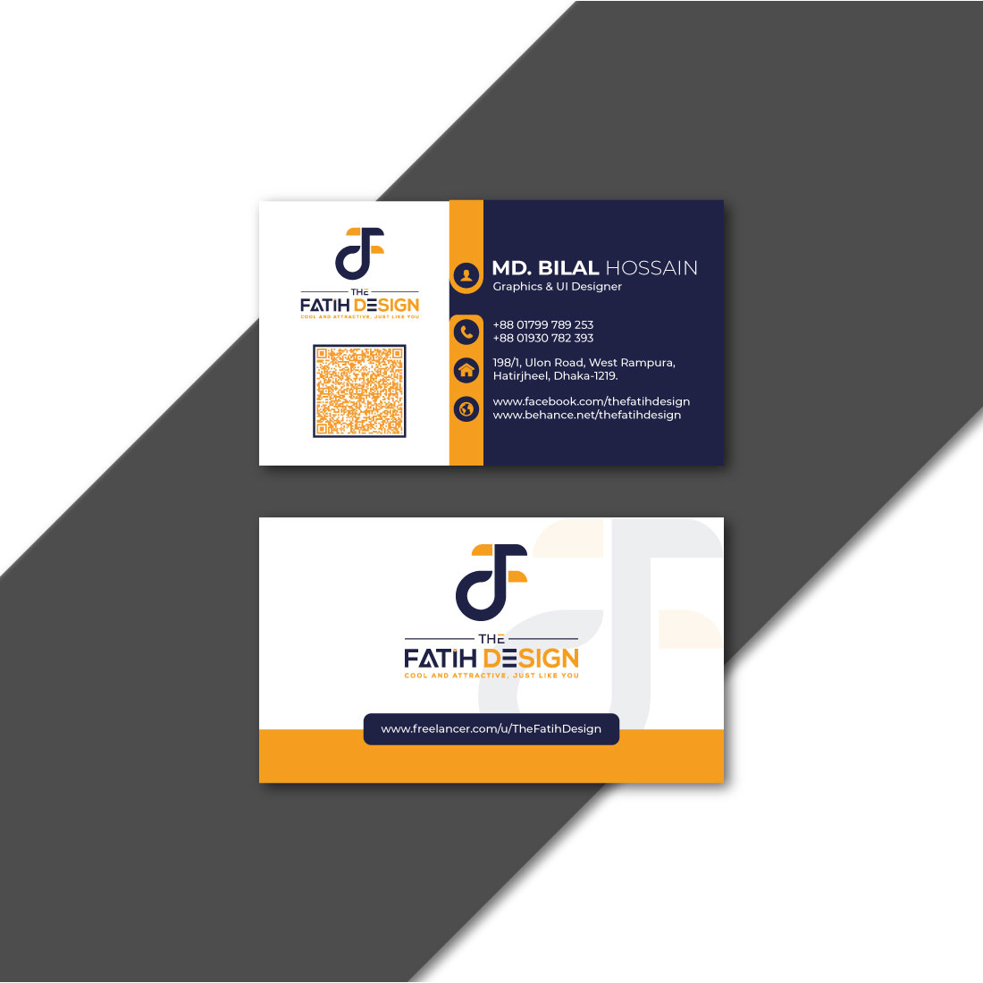 Creative Professional and Elegant Business Card Design cover image.