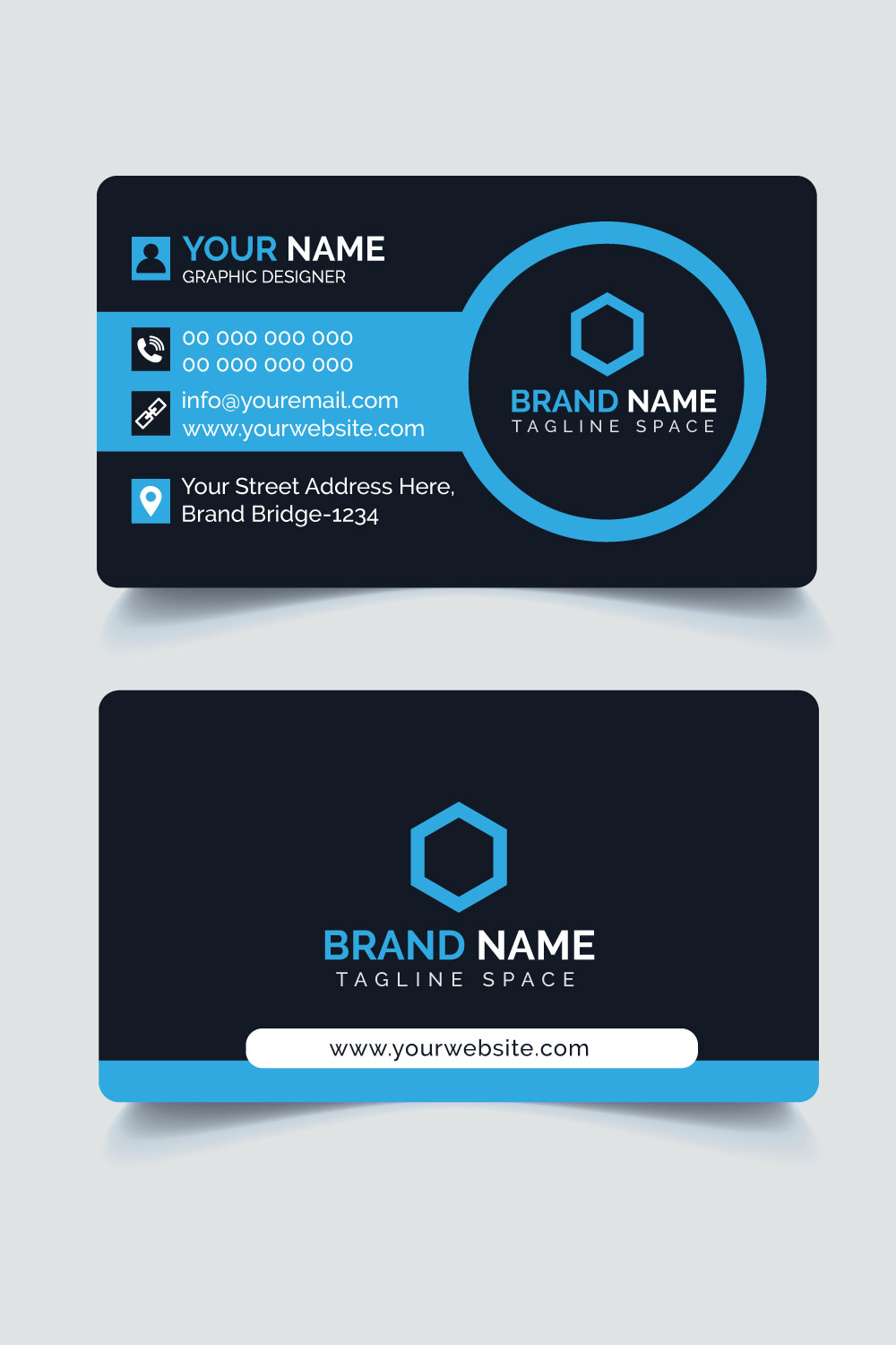 Business Card Template Design Pinterest.