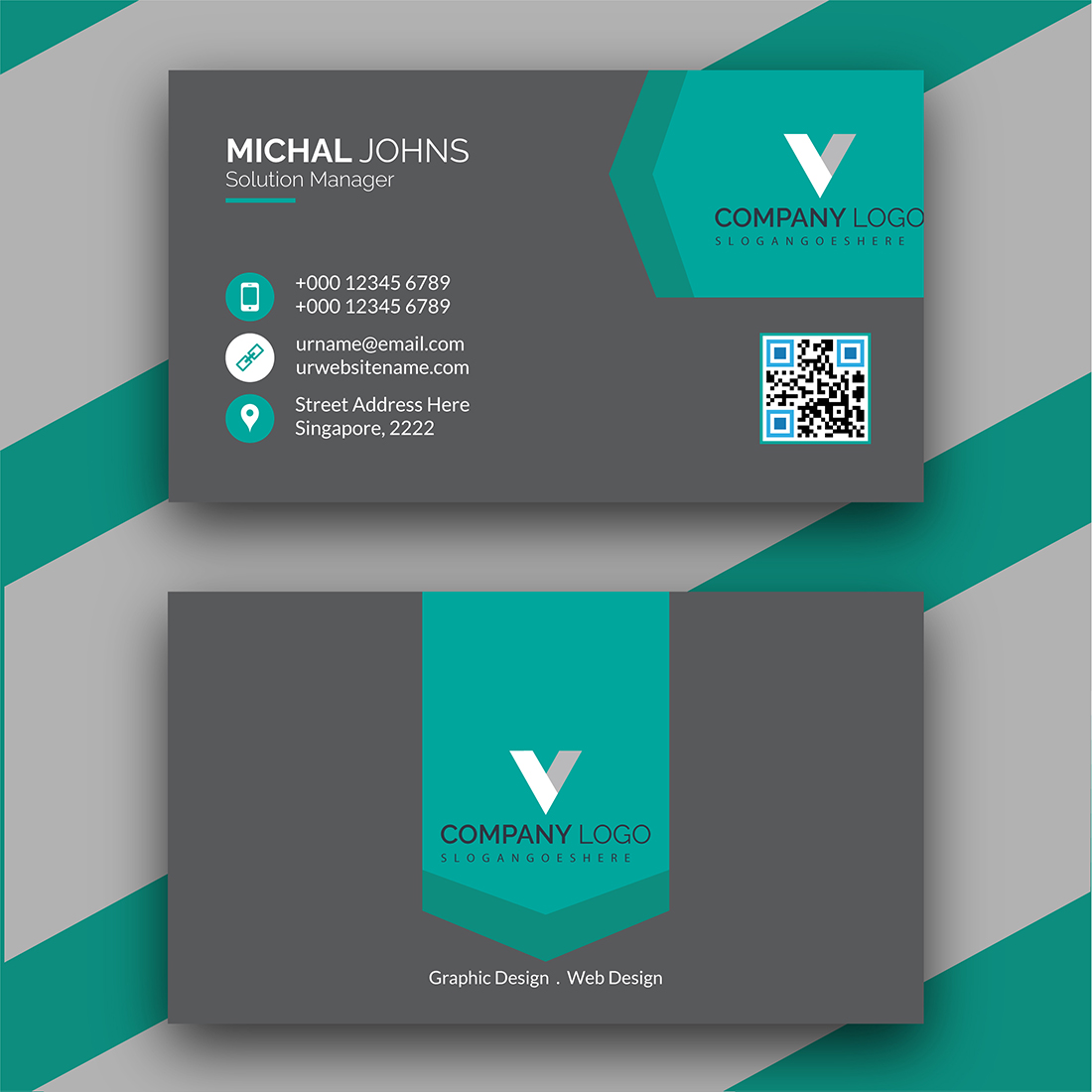 business card template design 1 378