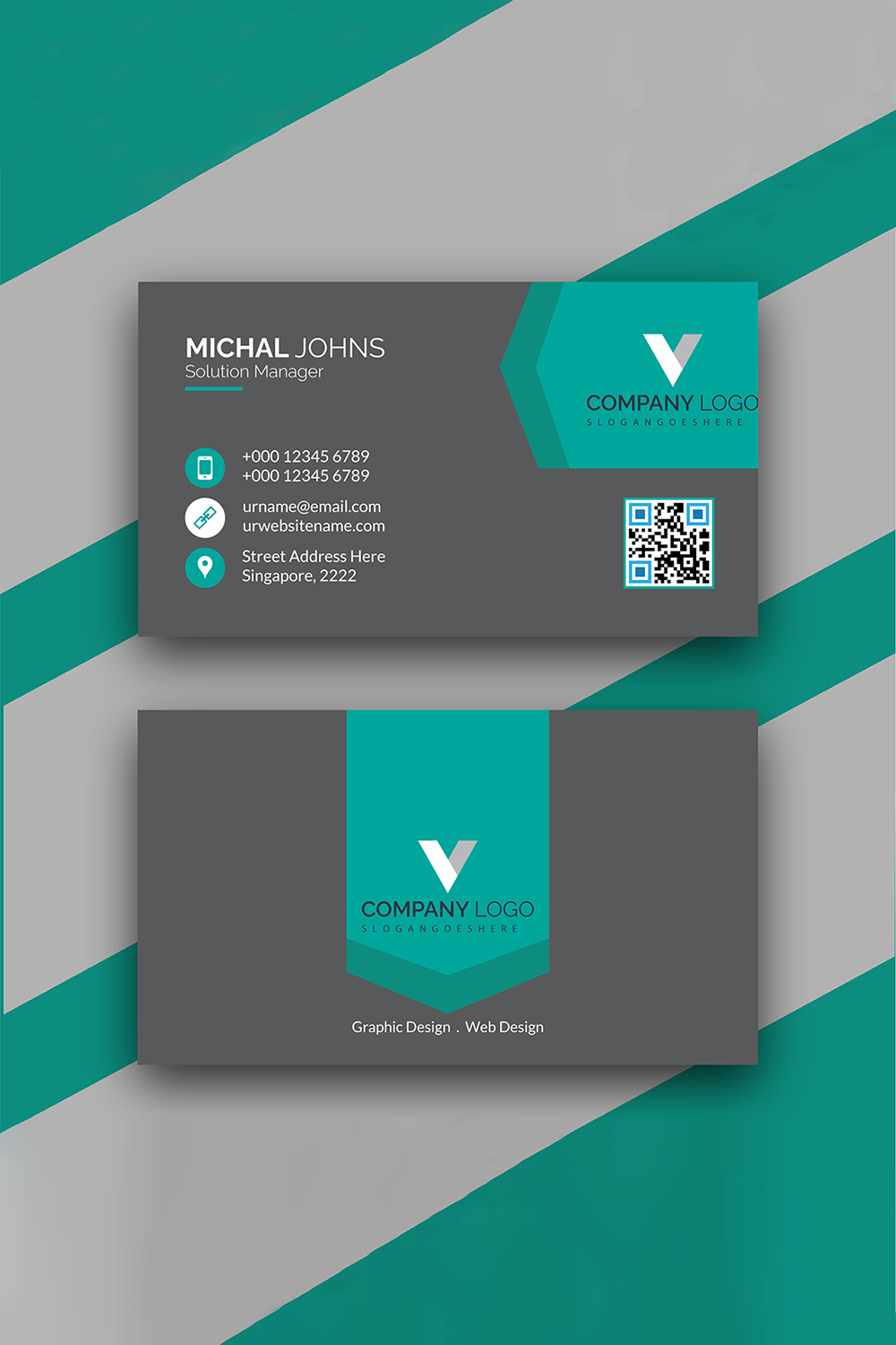 business card template design 2 320