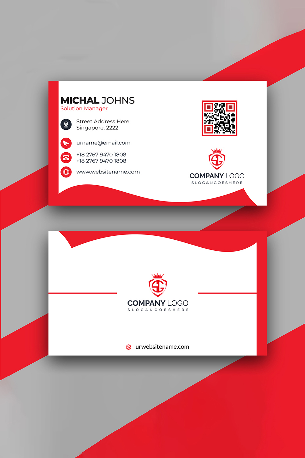 business card template design 2 485