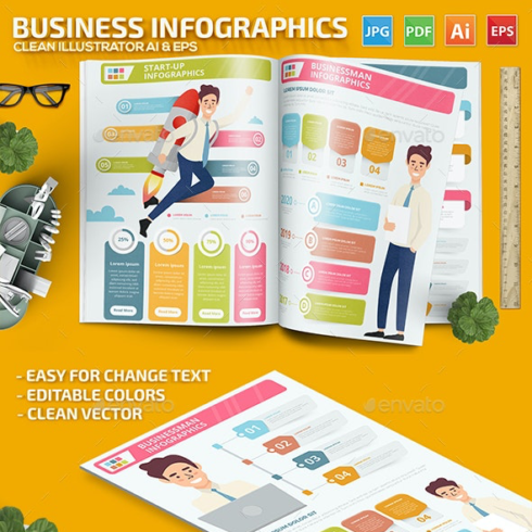 Business infographics main cover.