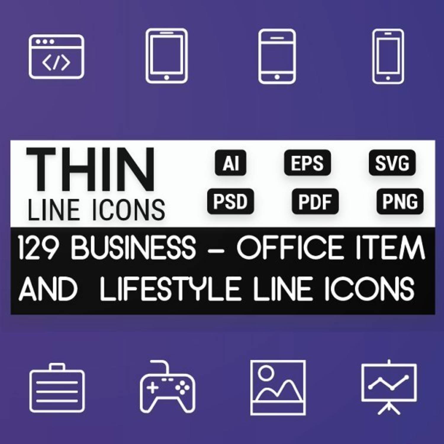 Business - Lifestyle & Office Icons Main Cover.