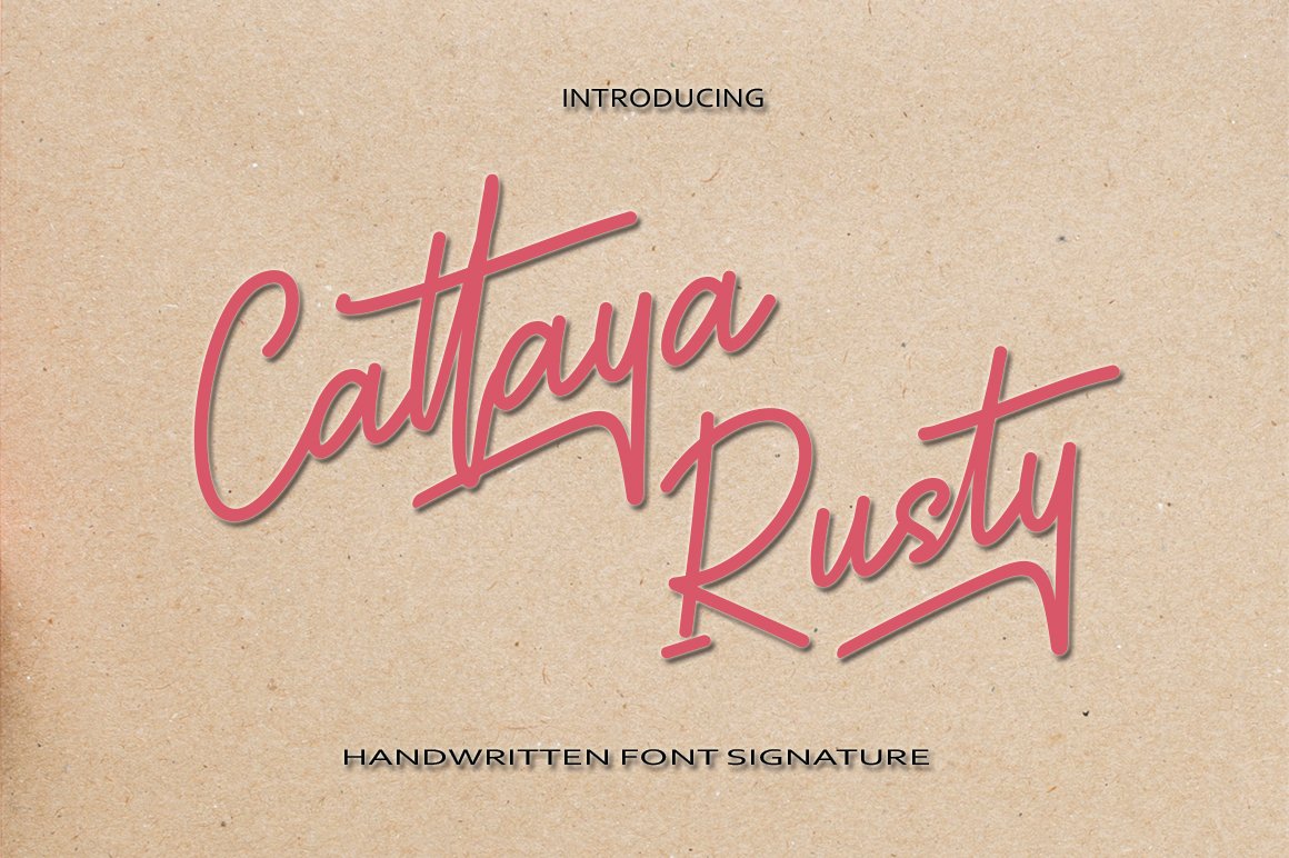 Cover with pink lettering "Cattaya Rusty" on a beige background.