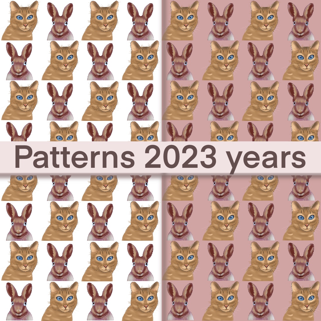 Cat and Rabbit Patterns Design cover image.