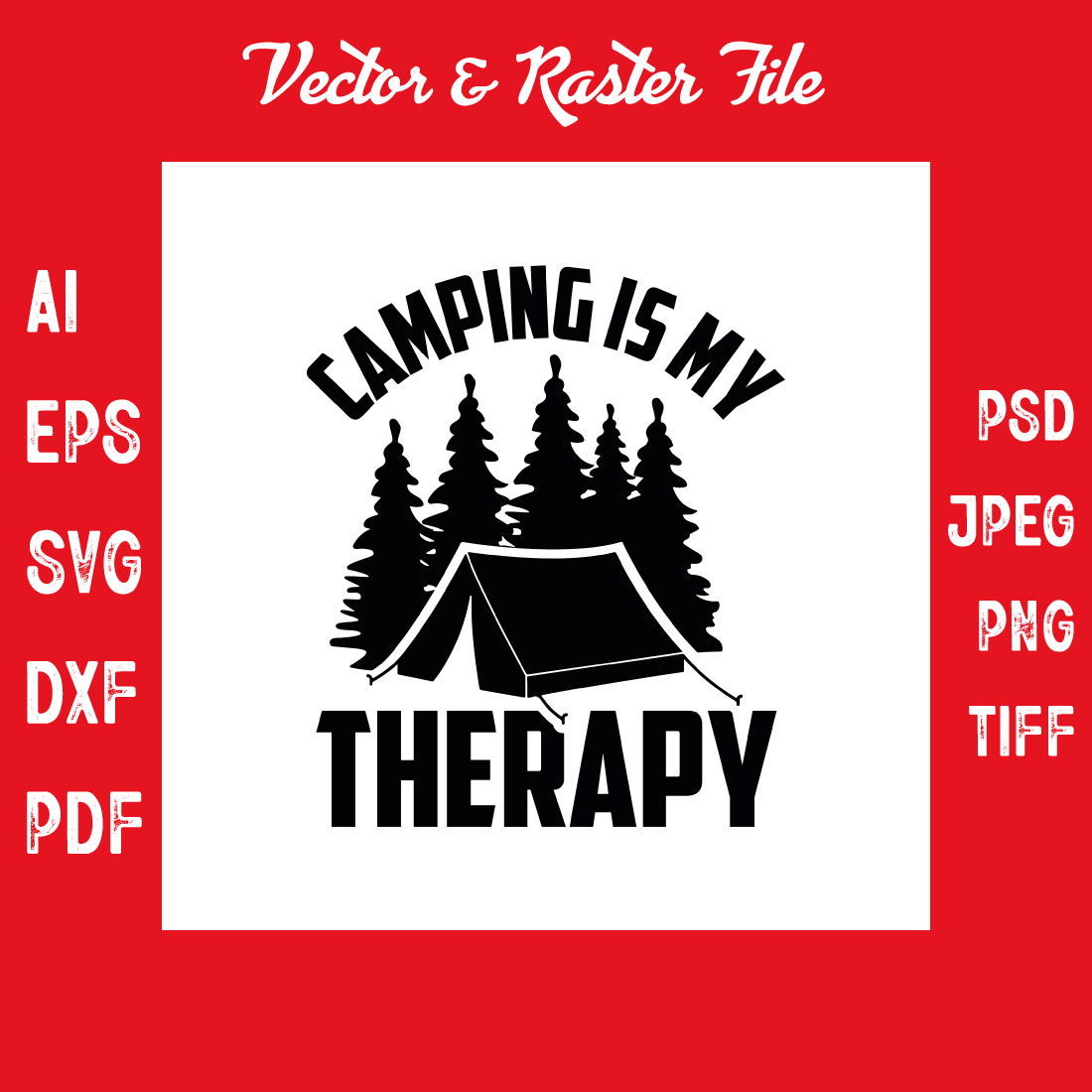 vraag naar poeder Rubriek Camping Is My Therapy T-Shirt - MasterBundles