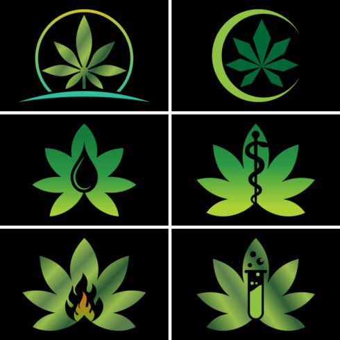 Modern Cannabis Leaf Logo Design main cover