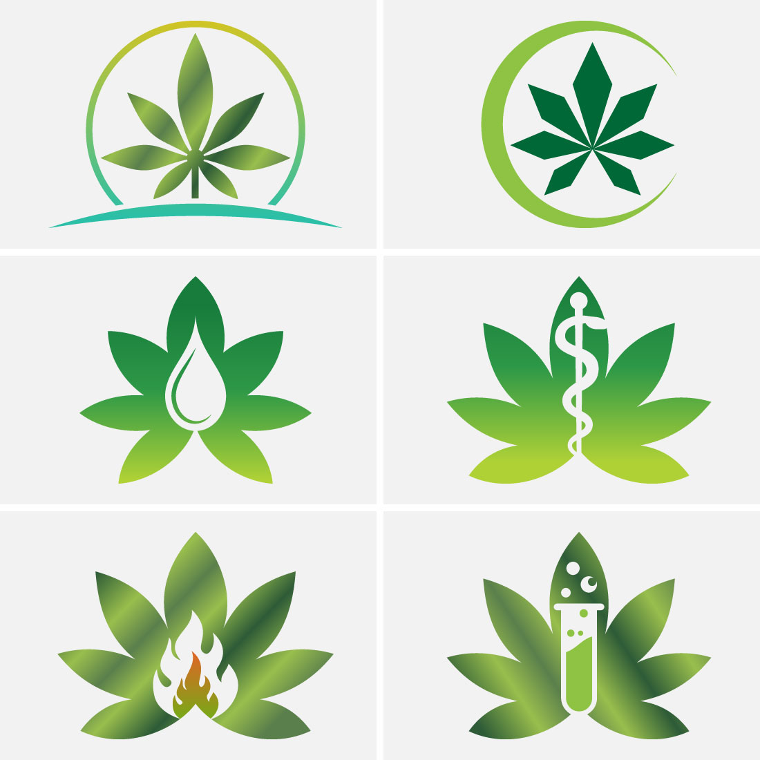 Modern Cannabis Leaf Logo Design cover