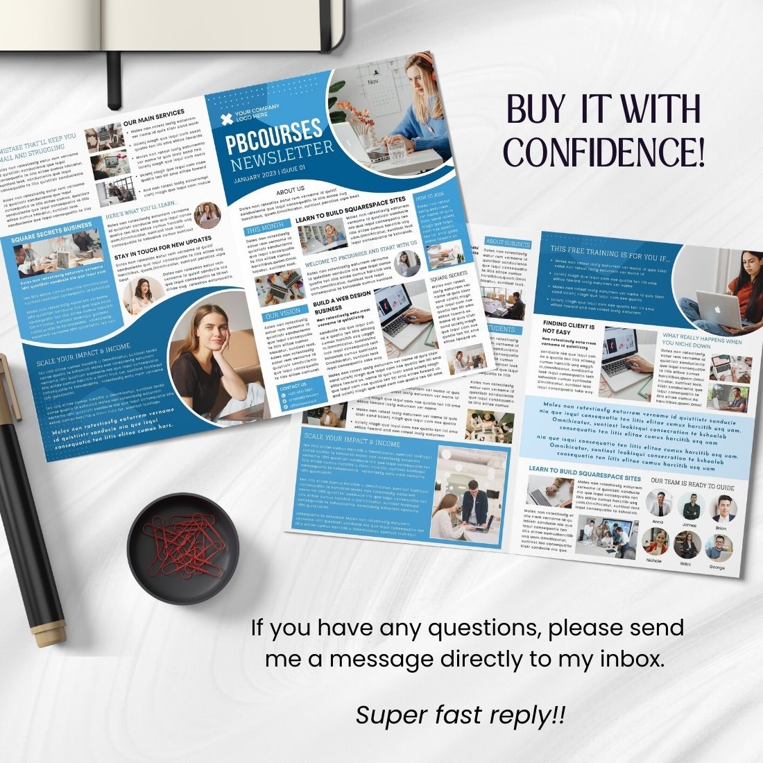 canva newsletter templates for business women small business and entreprenures 12 336