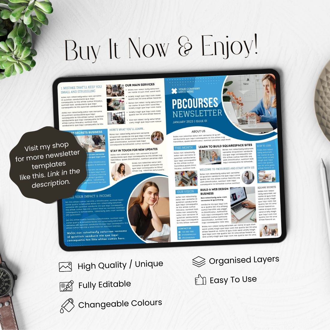 canva newsletter templates for business women small business and entreprenures 14 123