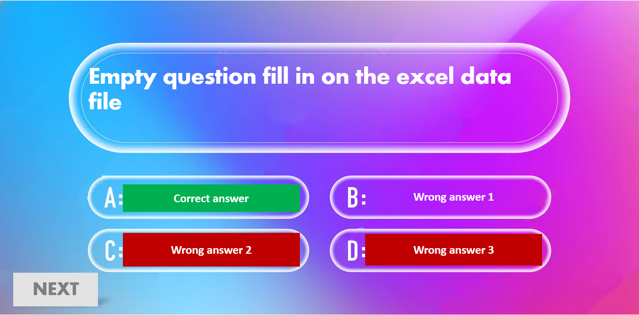 Smart Multiple Choice Quiz Template preview image.