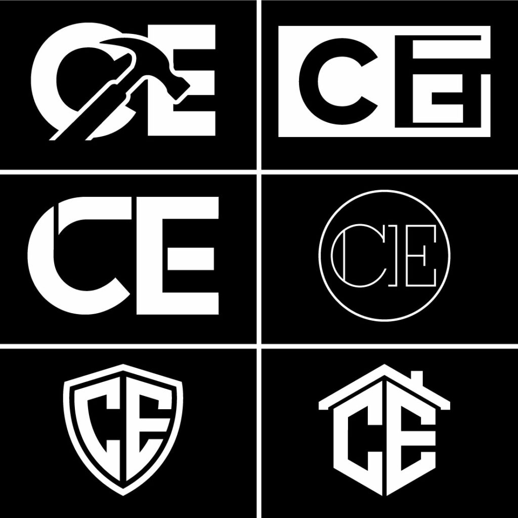 C E Initial Letter Logo design, Graphic Alphabet Symbol for Corporate