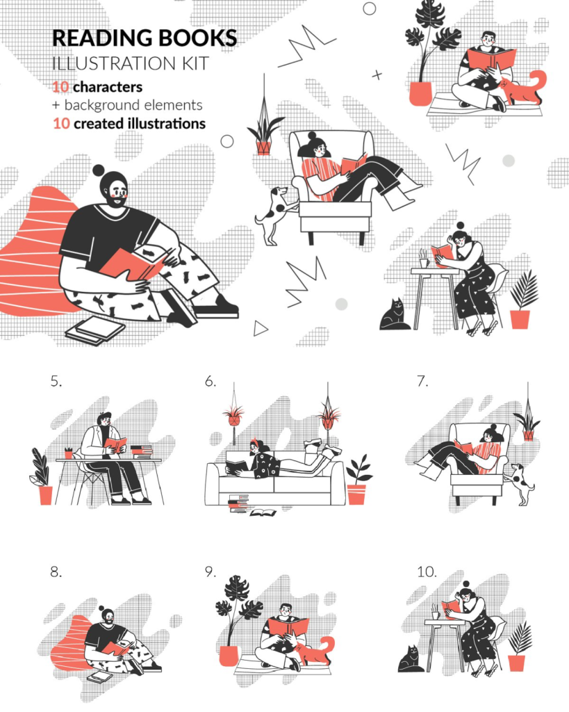 Characters Reading Books – MasterBundles