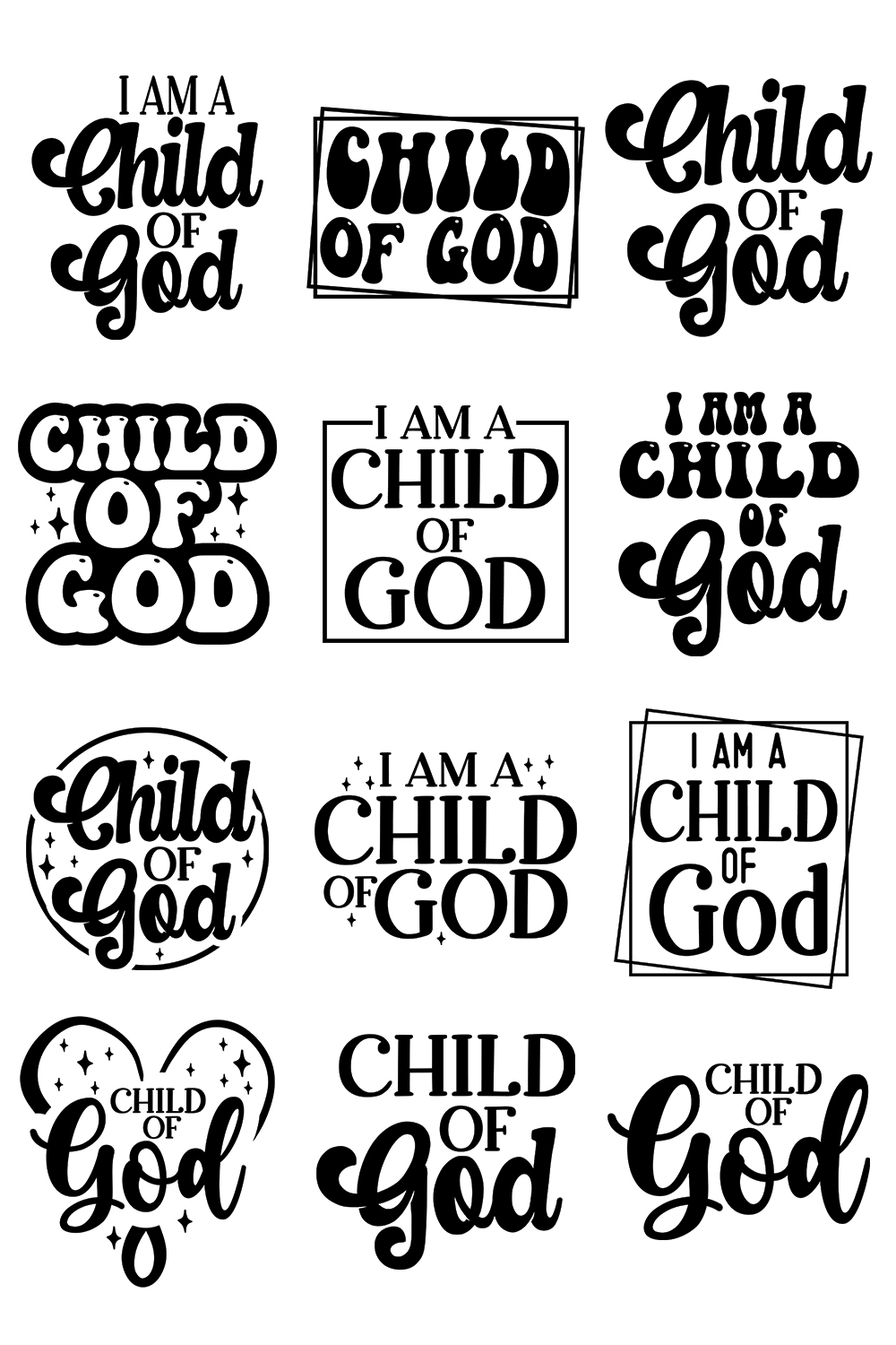 Child of God SVG,I am a Child of God,Religious Shirt SVG,Christian Quotes SVG,Handlettered SVG,Motivational SVG, pinterest preview image.